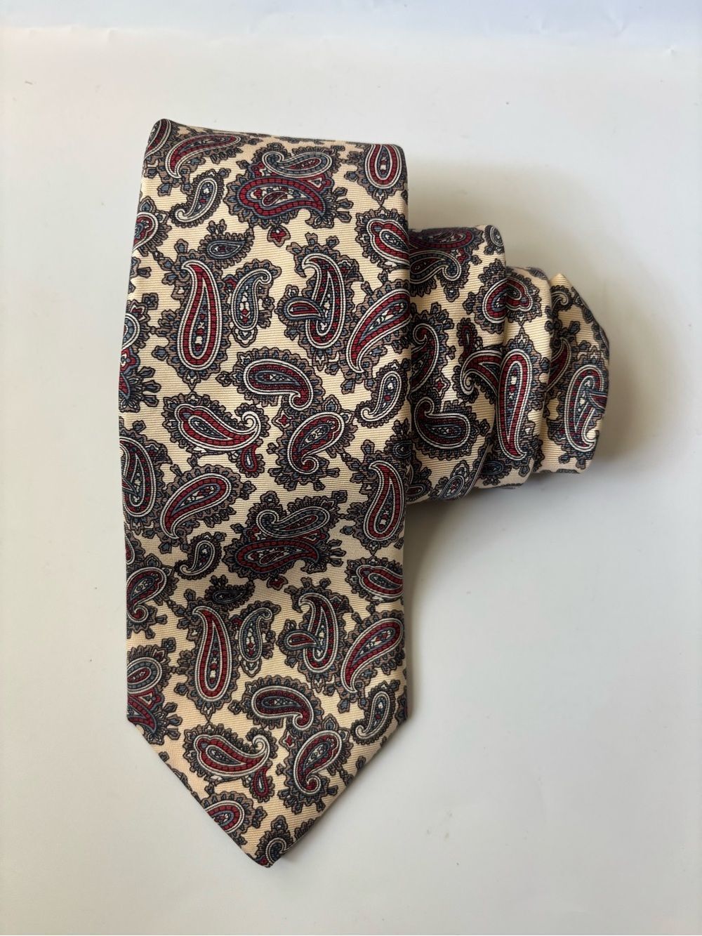 Vintage Balenciaga Paisley Silk Tie